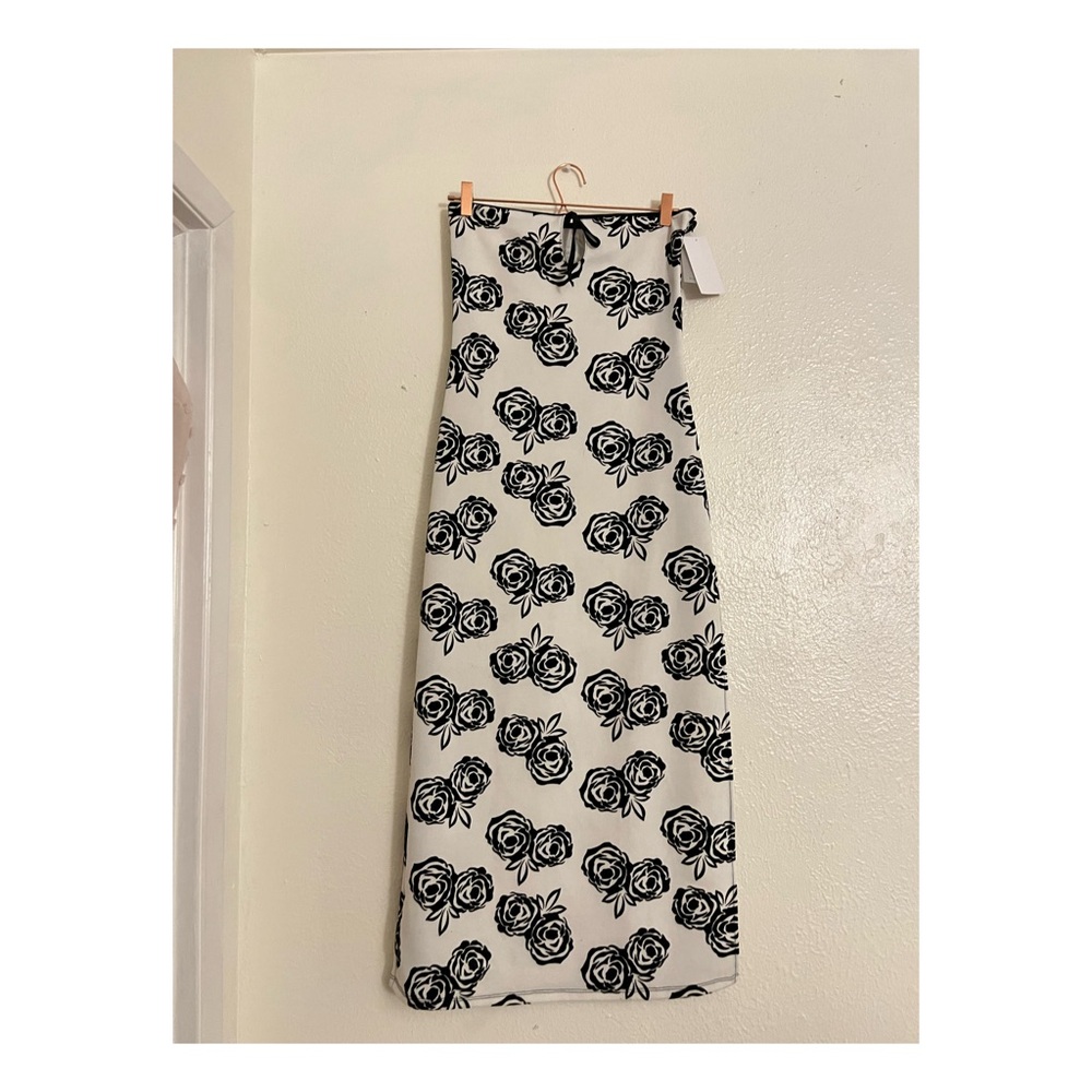 Black and White Rose Dress